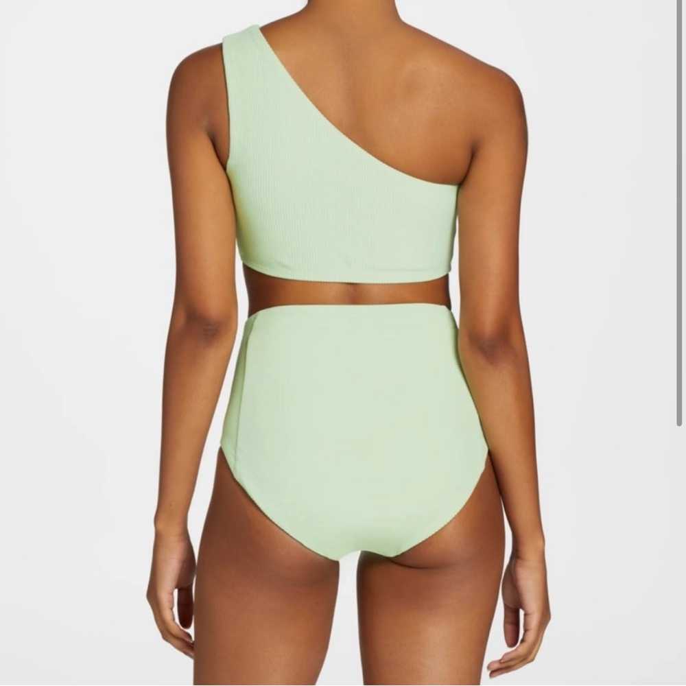 NWT One-Shoulder Mint Green Bikini Set - Picture 2 of 12
